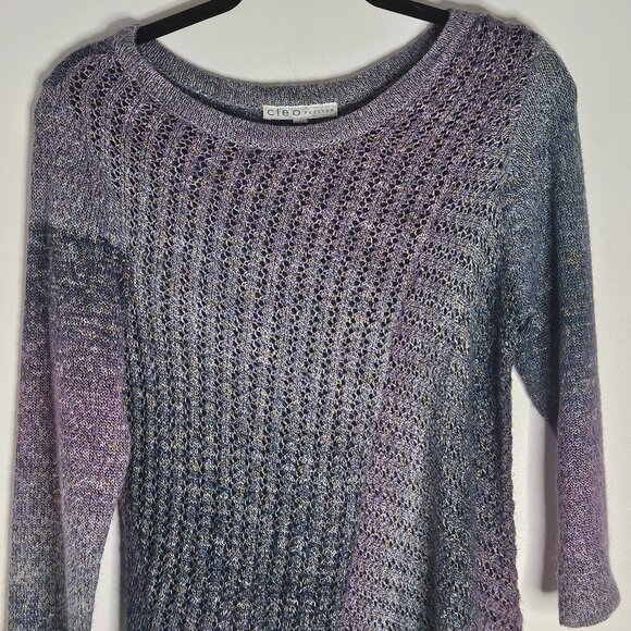 Cleo Gradient Asymmetrical Sweater XS Petite - Picture 2 of 8